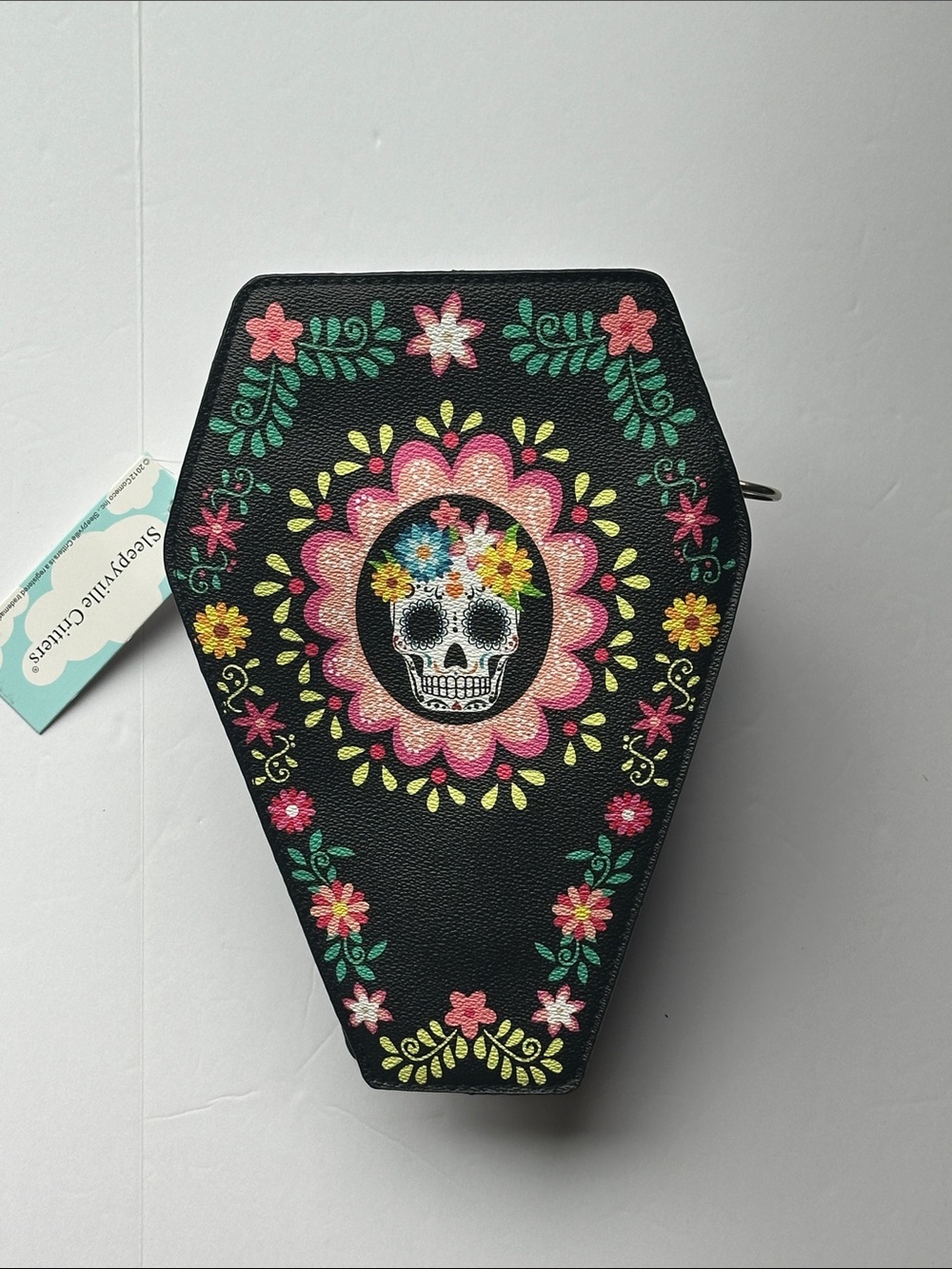 Sugar Skull Coffin Crossbody Bag - Purse